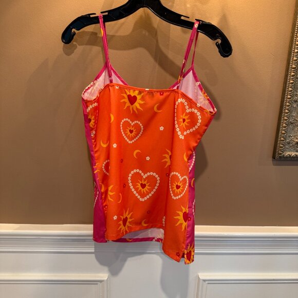 Never Fully Dressed Satin Cami Top- Sun & Heart Print - Picture 4 of 7